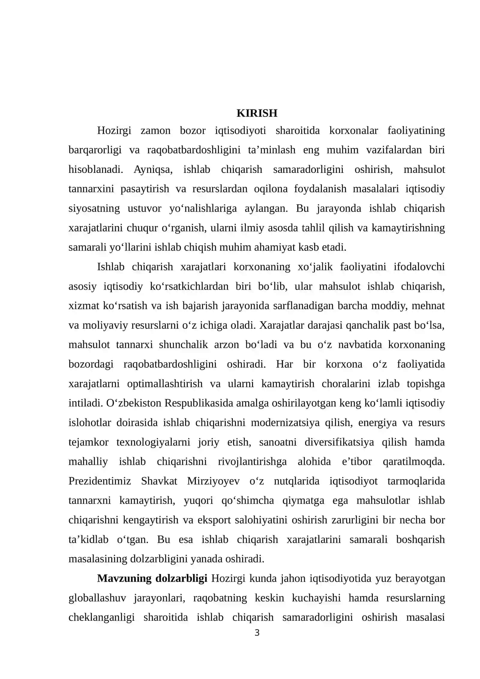 Ishlab chiqarish xarajatlari va ularni kamaytirish yollari 3