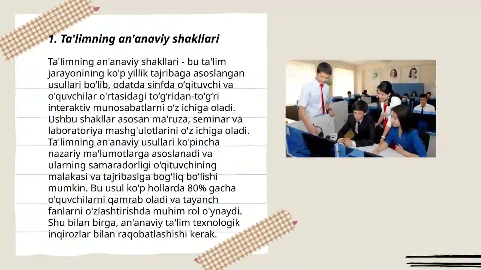 Ta'limni tashkil etish shakllari va turlari 3