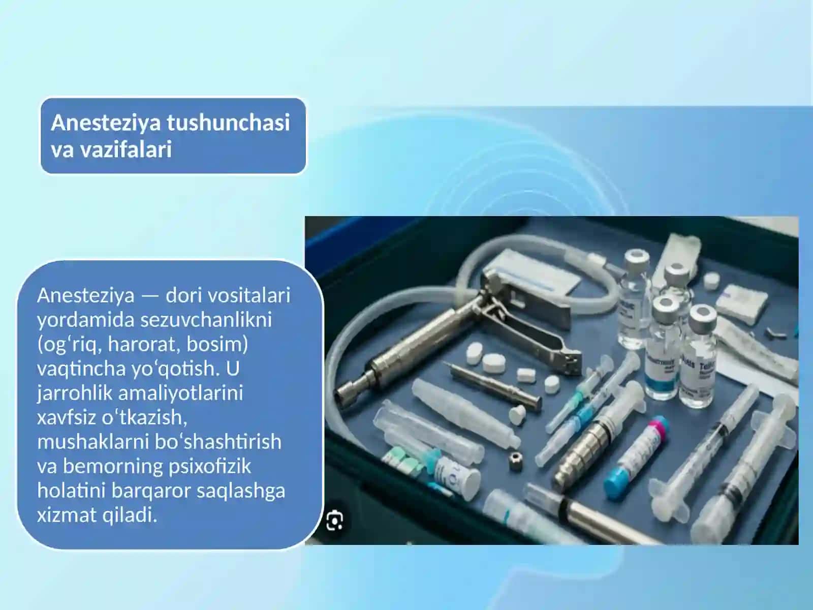 prezentatsiya og'riq tushunchasi tasnifi va anestezia mavzusida 3