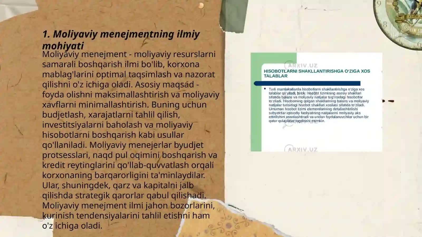 Moliyaviy menejmentning ilmiy mohiyati, prinsiplari, maqsadi va vazifalari 3