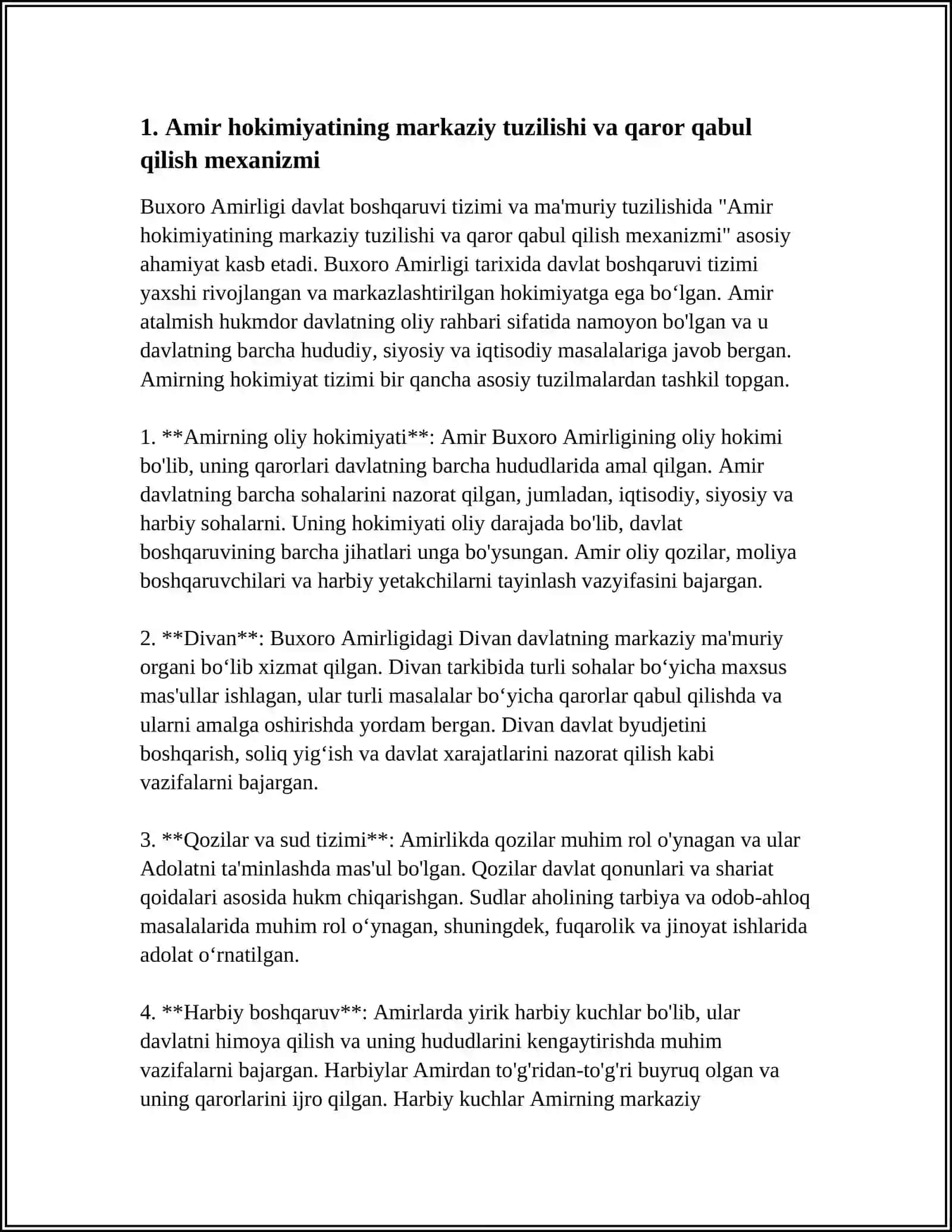 BUXORA AMIRLIGIDA DAVLAT BOSHQARUVI TIZIMI VA MA'MURIY TUZILISHI 3
