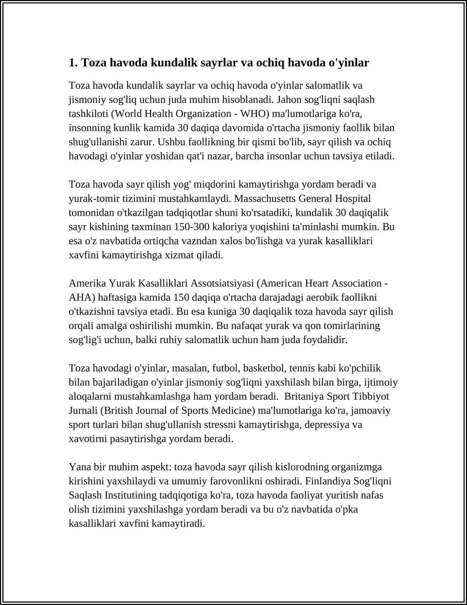 SOG'LOM BOLALARNI CHINIQTIRISH USULLARI 3
