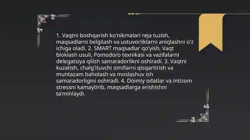 Shaxsning malaka va odatlari 3