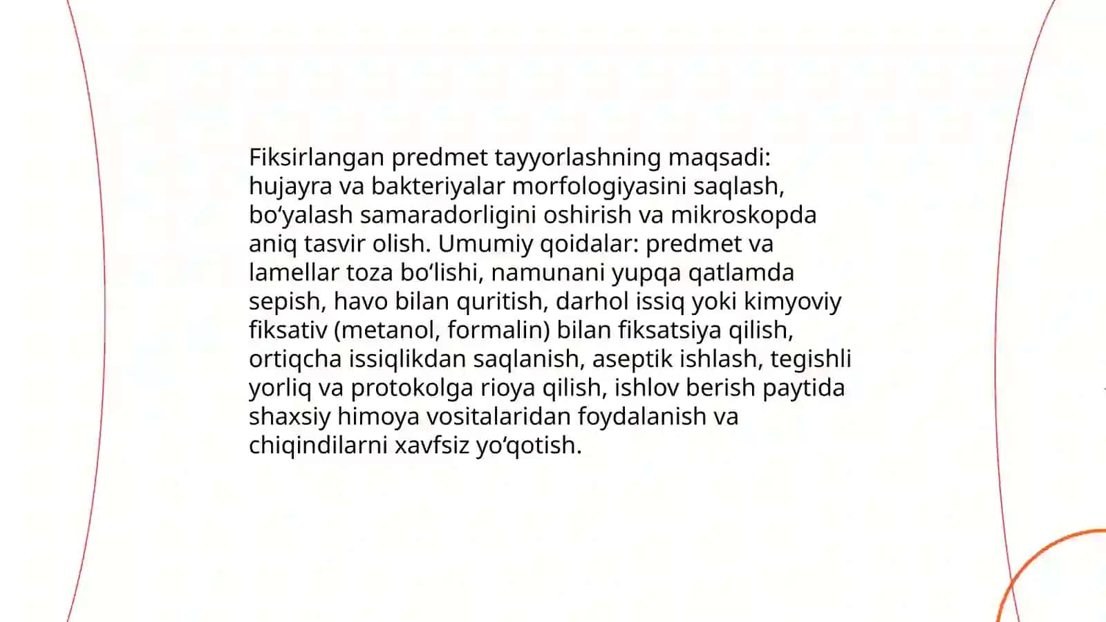 Fiksirlangan predmetni tayyorlash 3