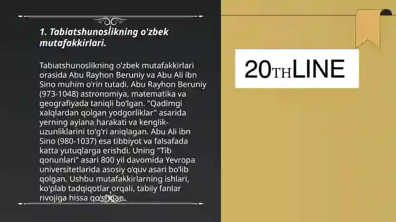 Tabiat bilan tanishtirishda mutafakkirlar merosidan foydalanish 3