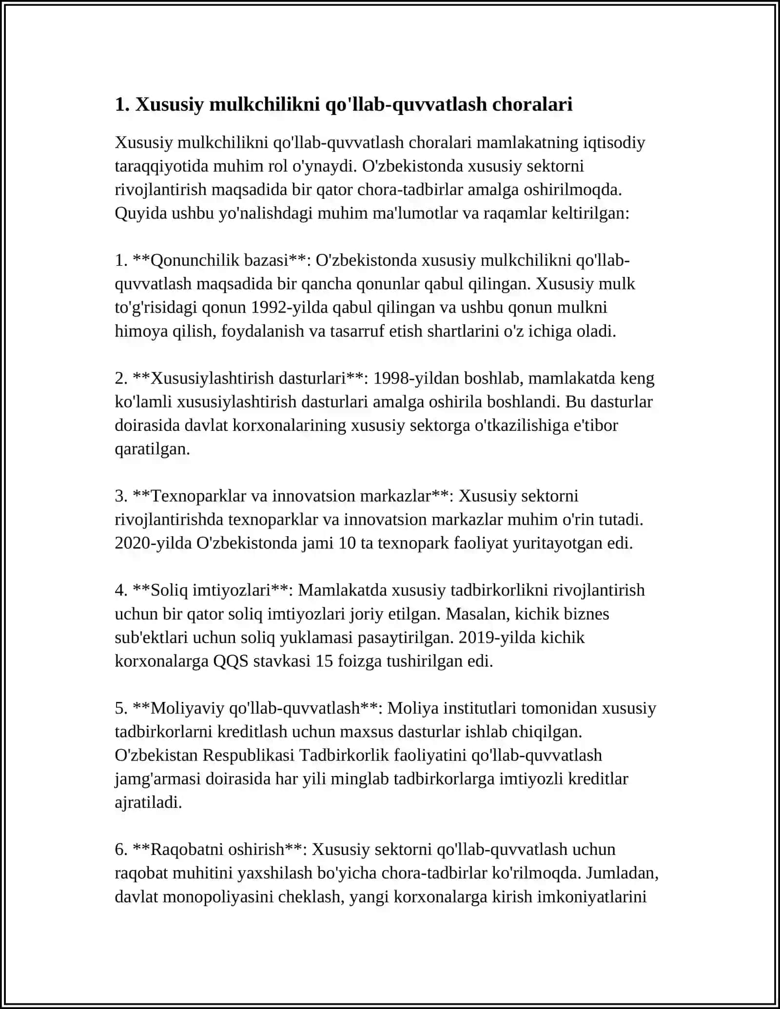 Xususiy Mulkchilik Tarmogʻini Kengaytirish 3