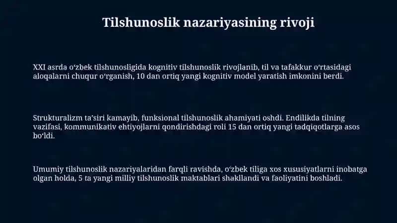 O‘zbek tilshunosligi yangi ming yillikda 3