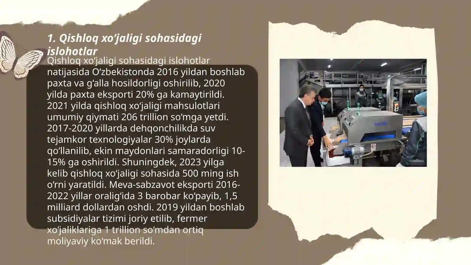 Qishloq xo‘jaligi va sanoat sohasidagi o‘zgarishlar 3