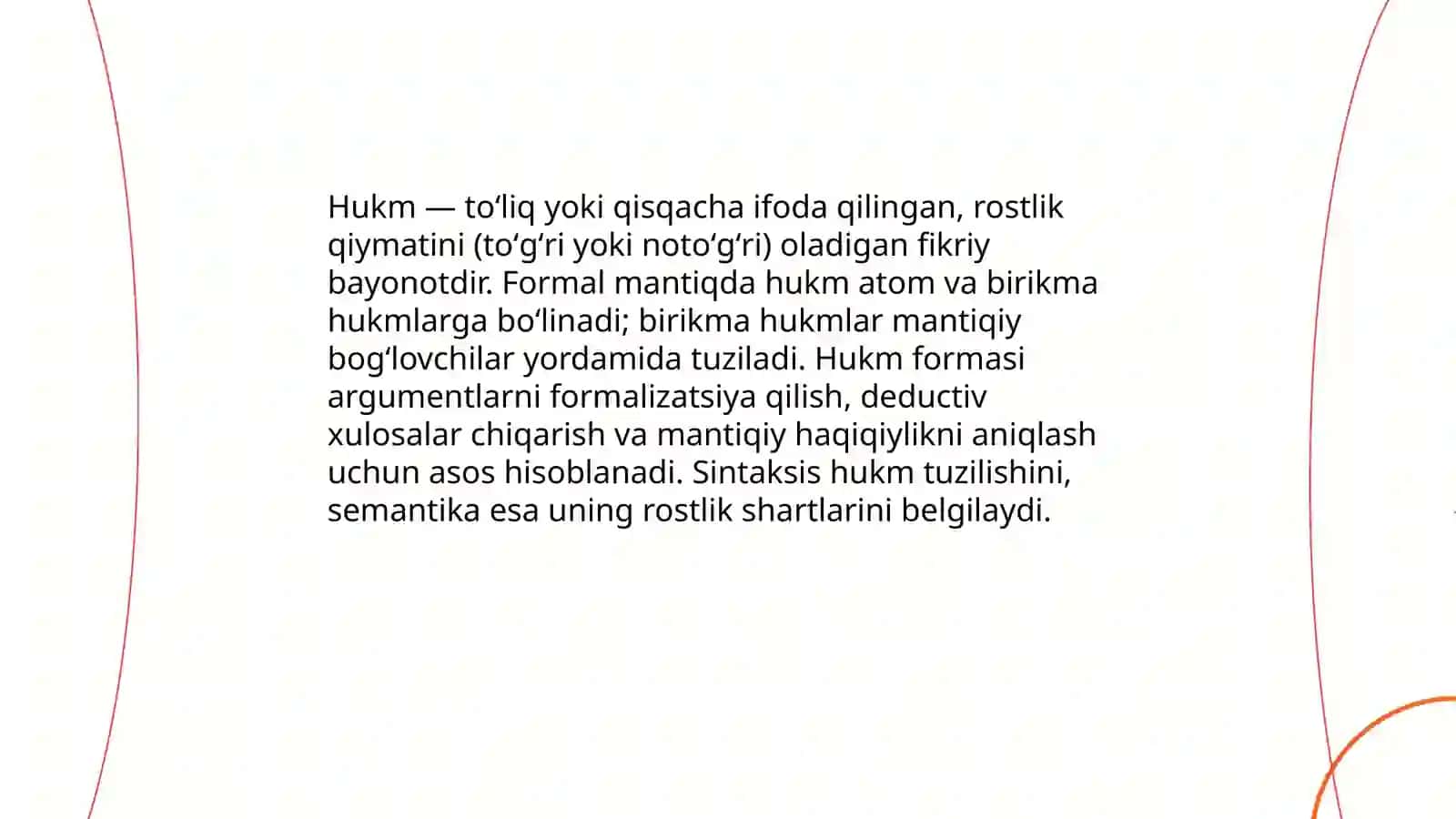 Formal mantiq. Hukm 3