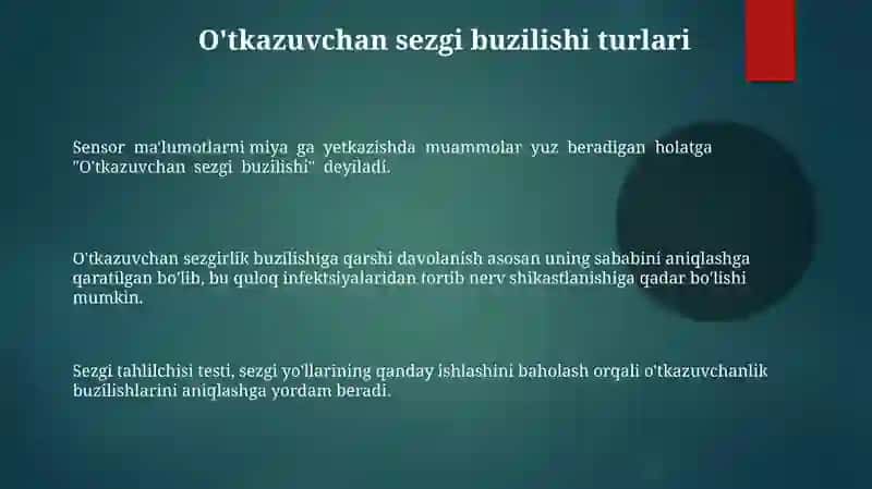 O'tkazuvchan Sezgilar Buzilishi: Tashxis & Xususiyatlar 3