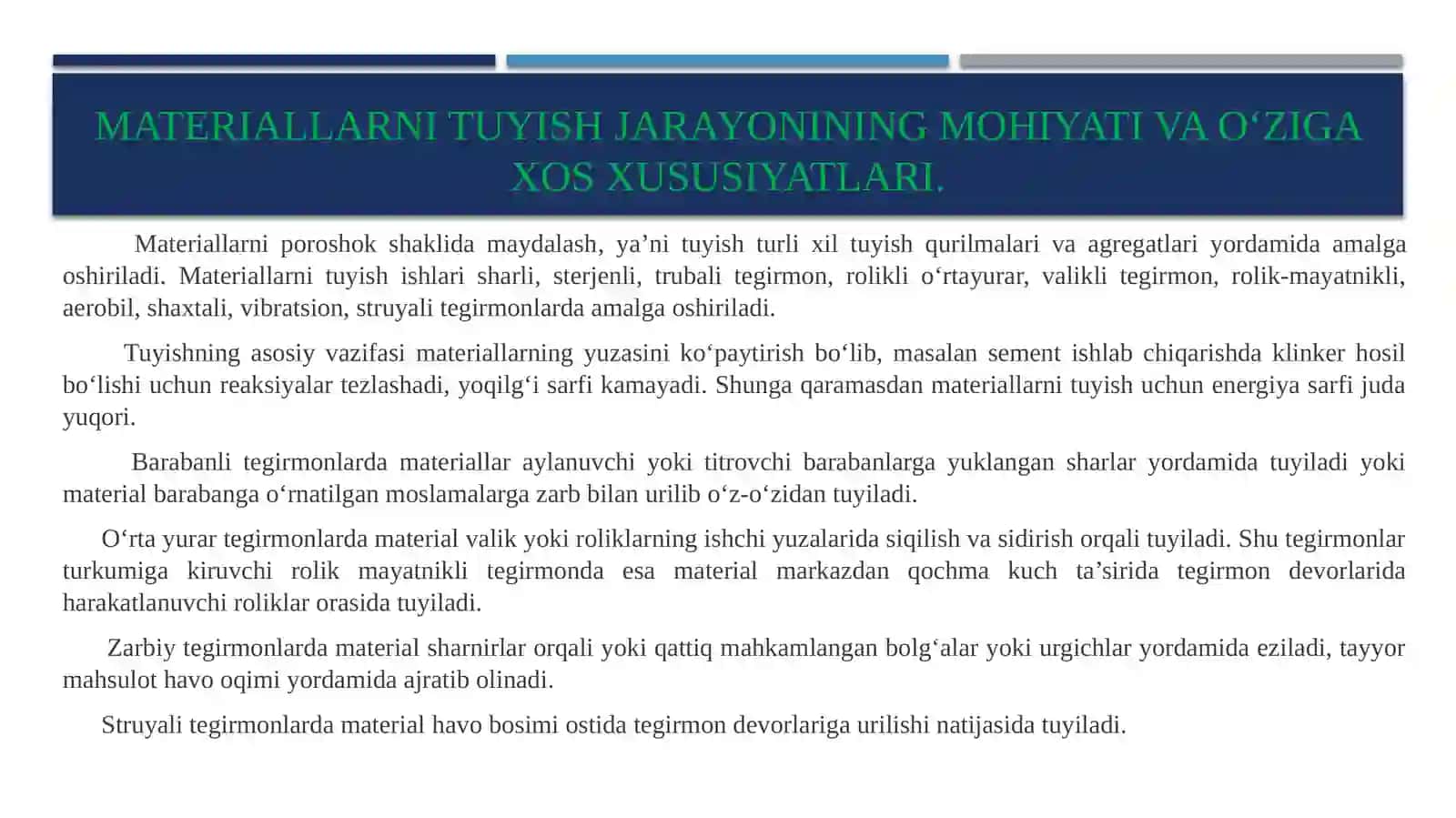 TEGIRMONLAR VA ULAR TURLARI 3