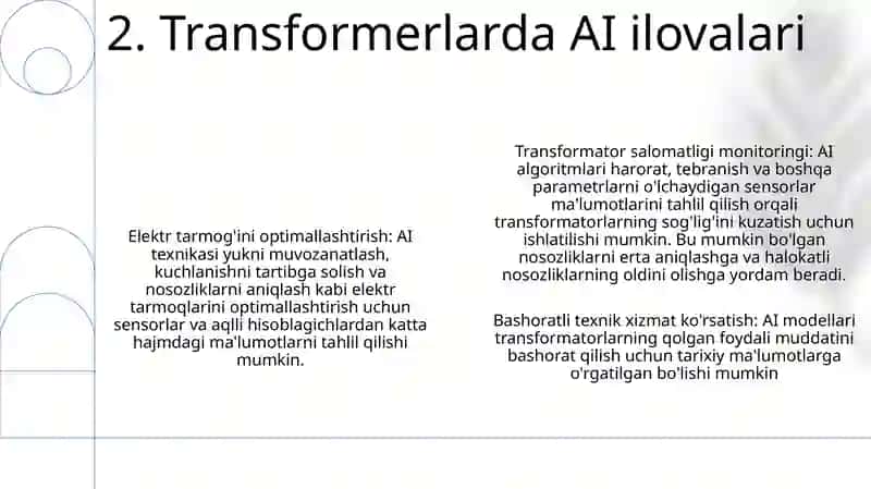 Transformatorda SunʼIy Intellektdan Foydalanish 3
