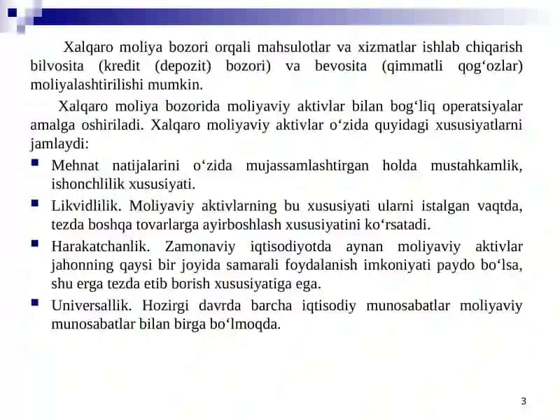 Xalqaromoliyabozorlarivamarkazlariningrivojlanishbosqichlari 3