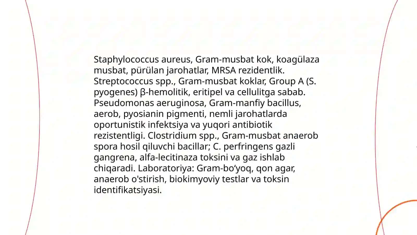 Jarohat infeksiya qoʻzgʻatuvchilari; gazli gangrena, qoqshol kasalliklarini laboratoriya tashxisi 3