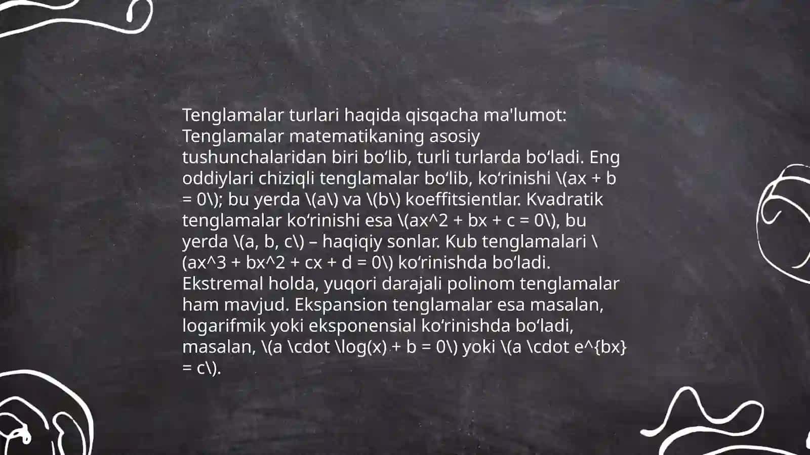 5-sinfda tenglamalar yechish 3