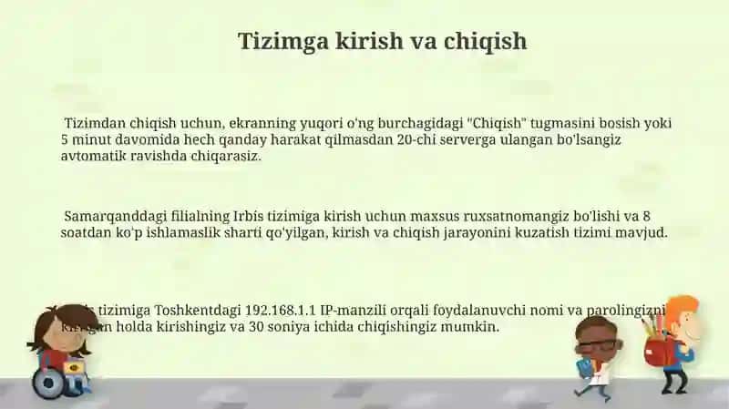 IRBIS tizimi bilan tanishish va unda amallar bajarish 3