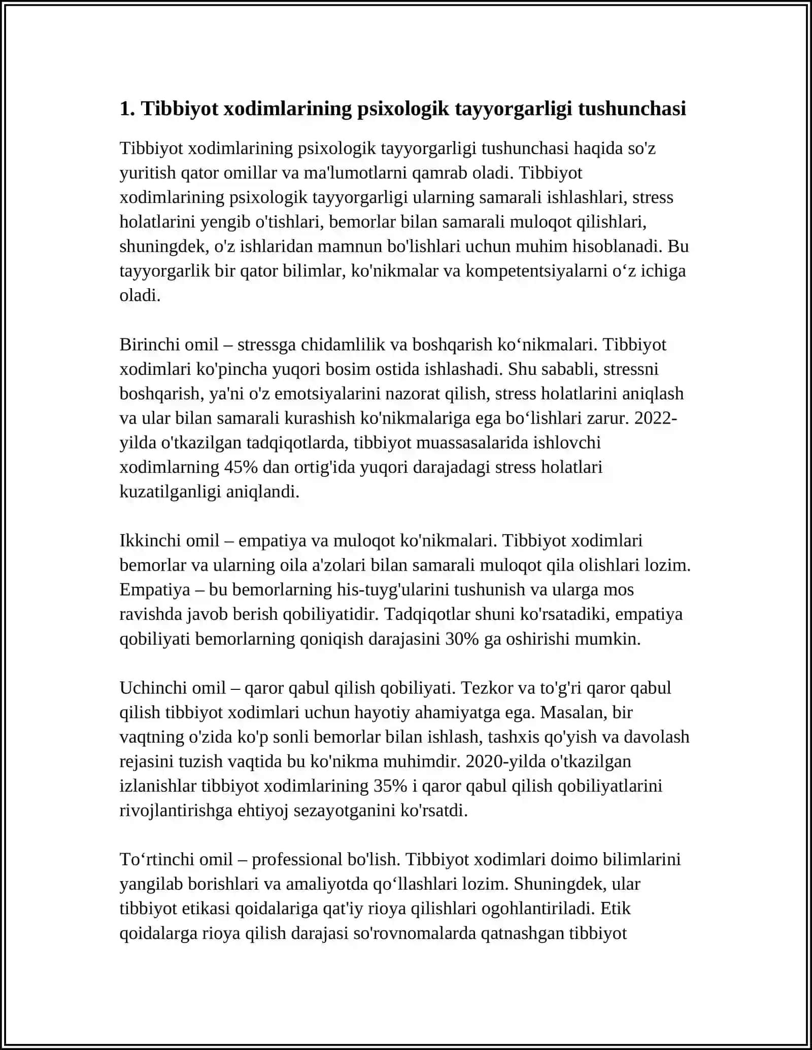 TIBBIYOT XODIMLARINING KASBIY PSIXOLOGIK TAYYORGARLIGI 3