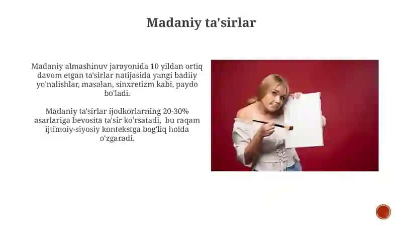 Badiiy uslub tavsifi 3