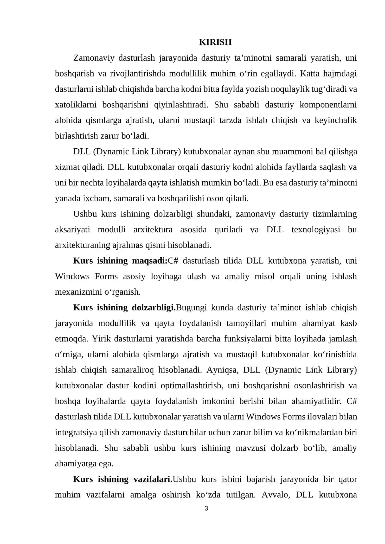 C# da DLL kutubxona yaratib uni asosiy loyihaga ulovchi dastur ishlab chiqish 3