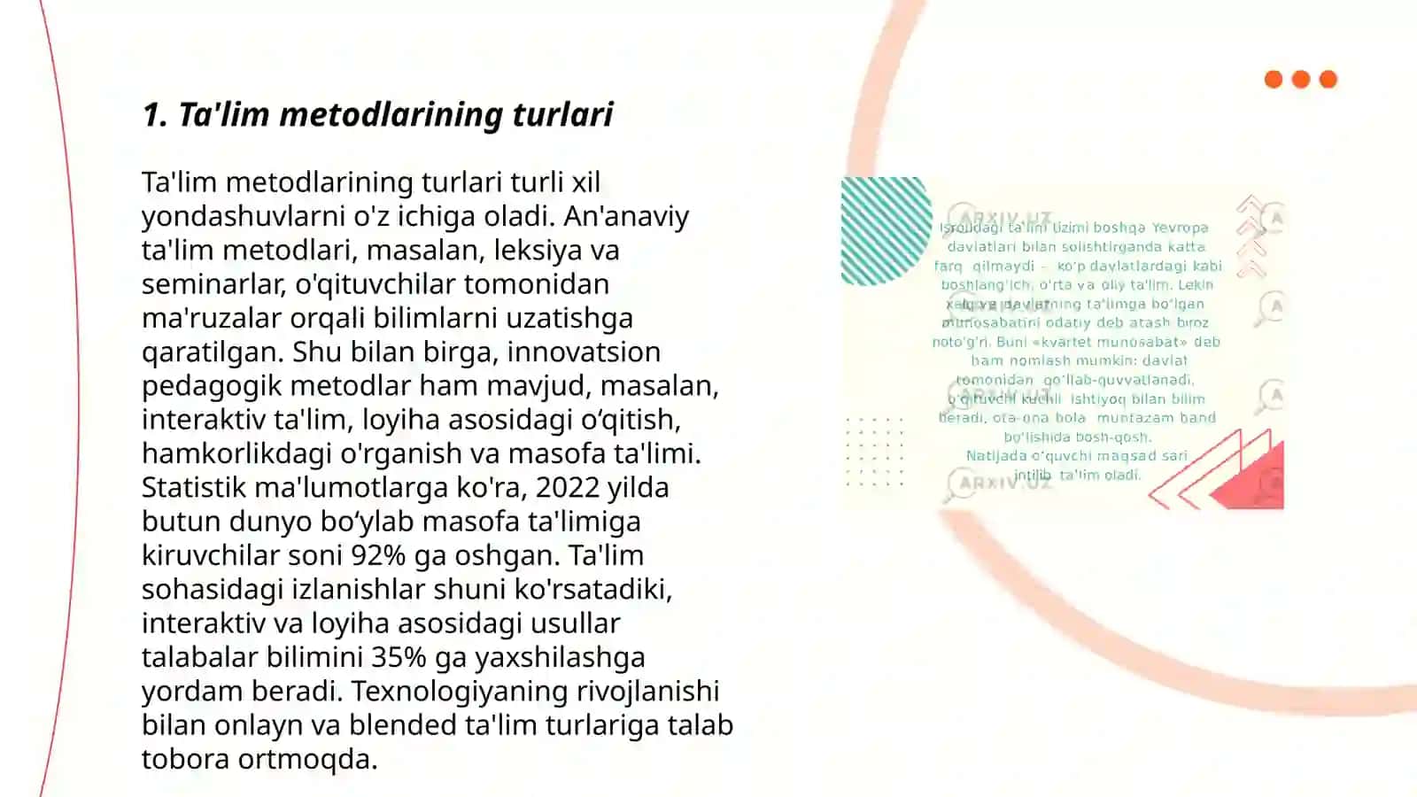 Ta'lim metodlari, vositalari va ularning ta’lim jarayonidagi o'rni 3