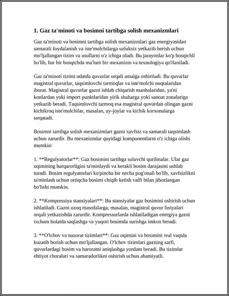 GAZ MEXANIZIMLARI 3