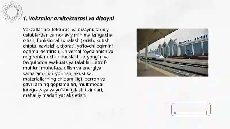 Vokzallar arxitekturasi va dizayni 3