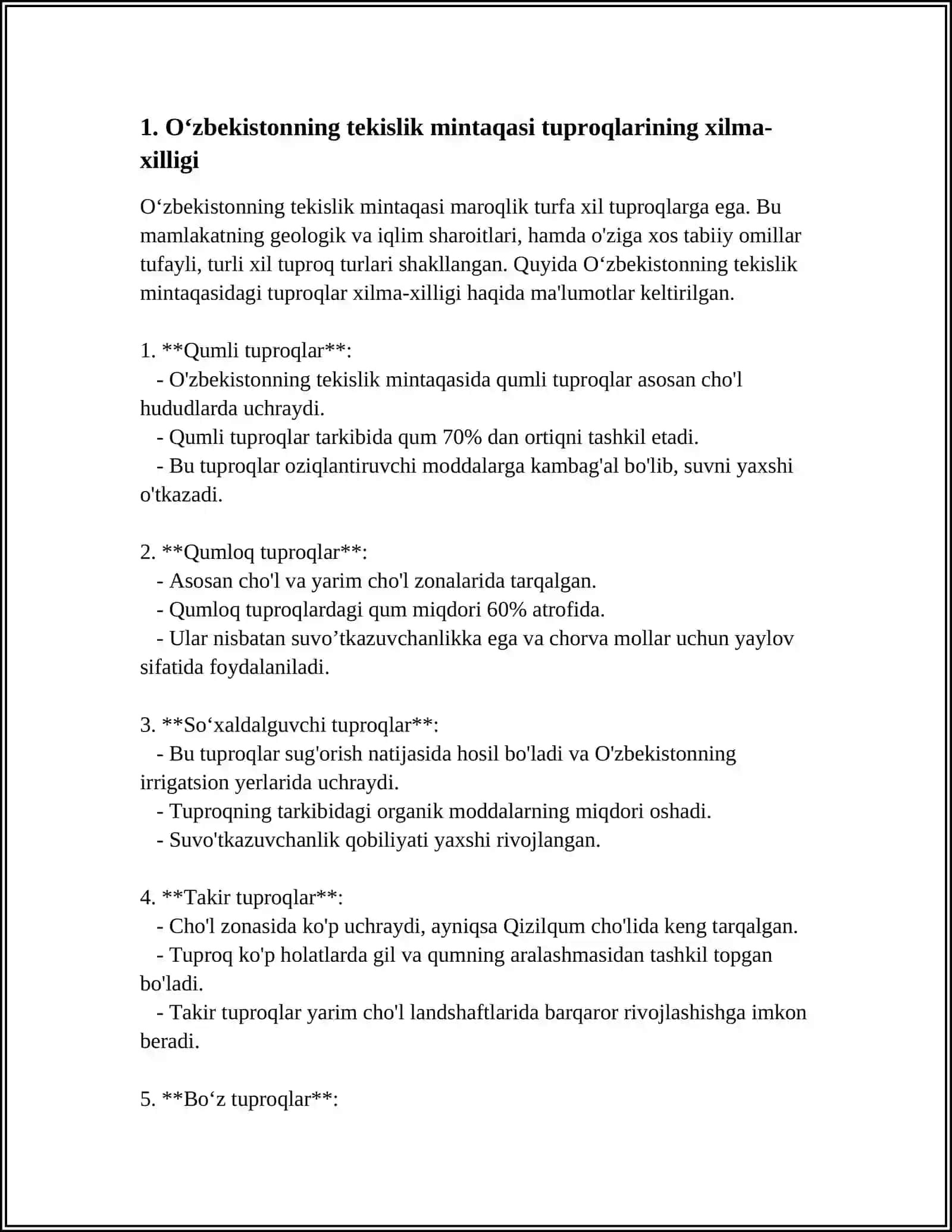 Oʻzbekistonning tekislik mintaqasi tuproqlari 3