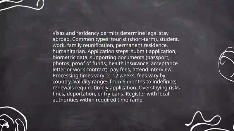 Plan: Visa and residency permits 3