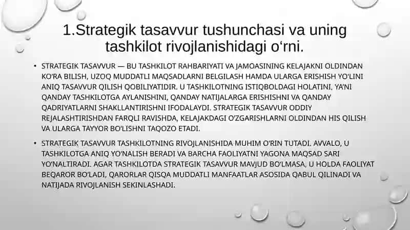 Strategik tasavvurni va missiyani takomillashtirish 3