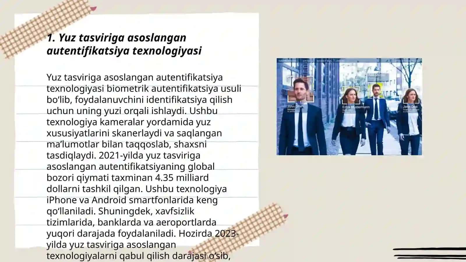 Yuz tasviriga asoslangan autentifikatsiya texnologiyasi 3