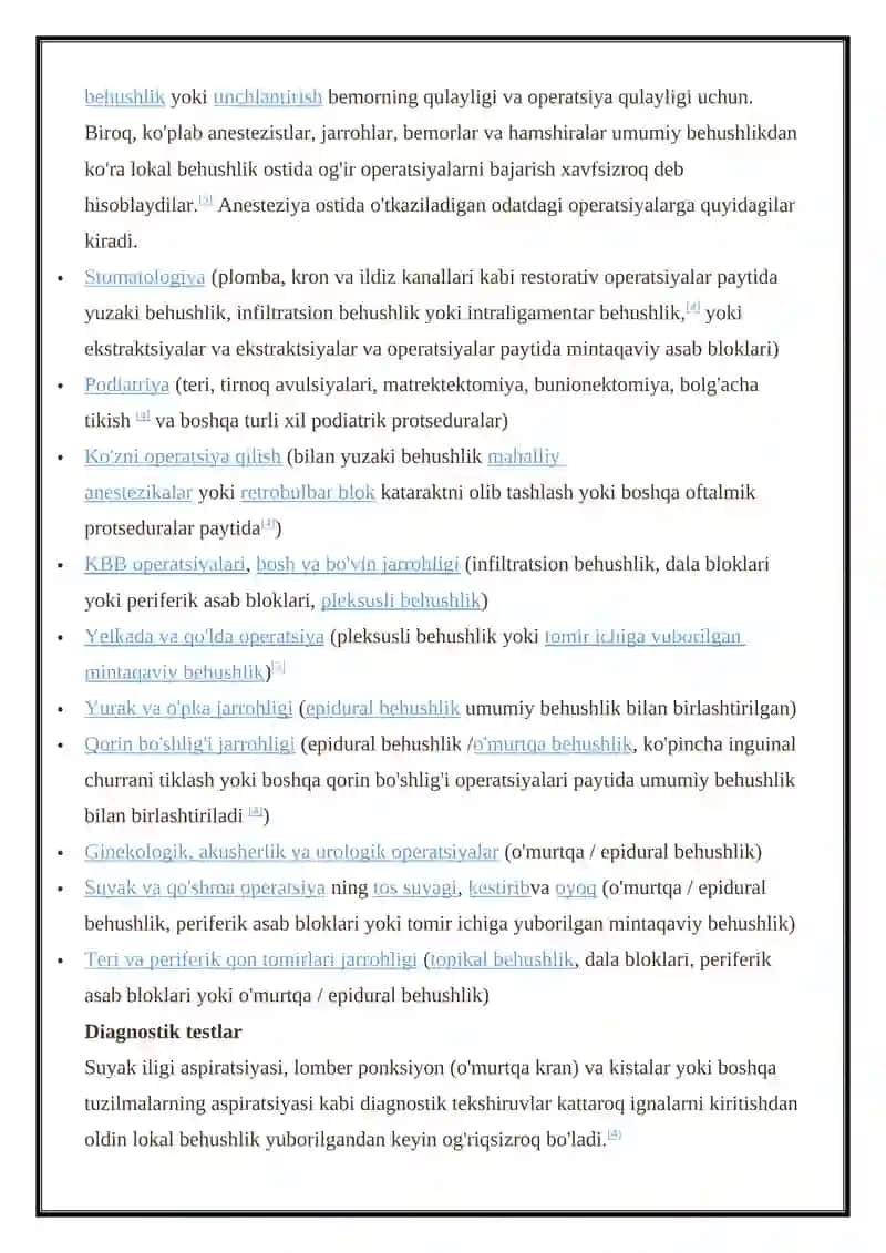 Mahalliy anesteziyada uchraydigan mahalliy asoratlar va ularni davolash prinsiplari 3