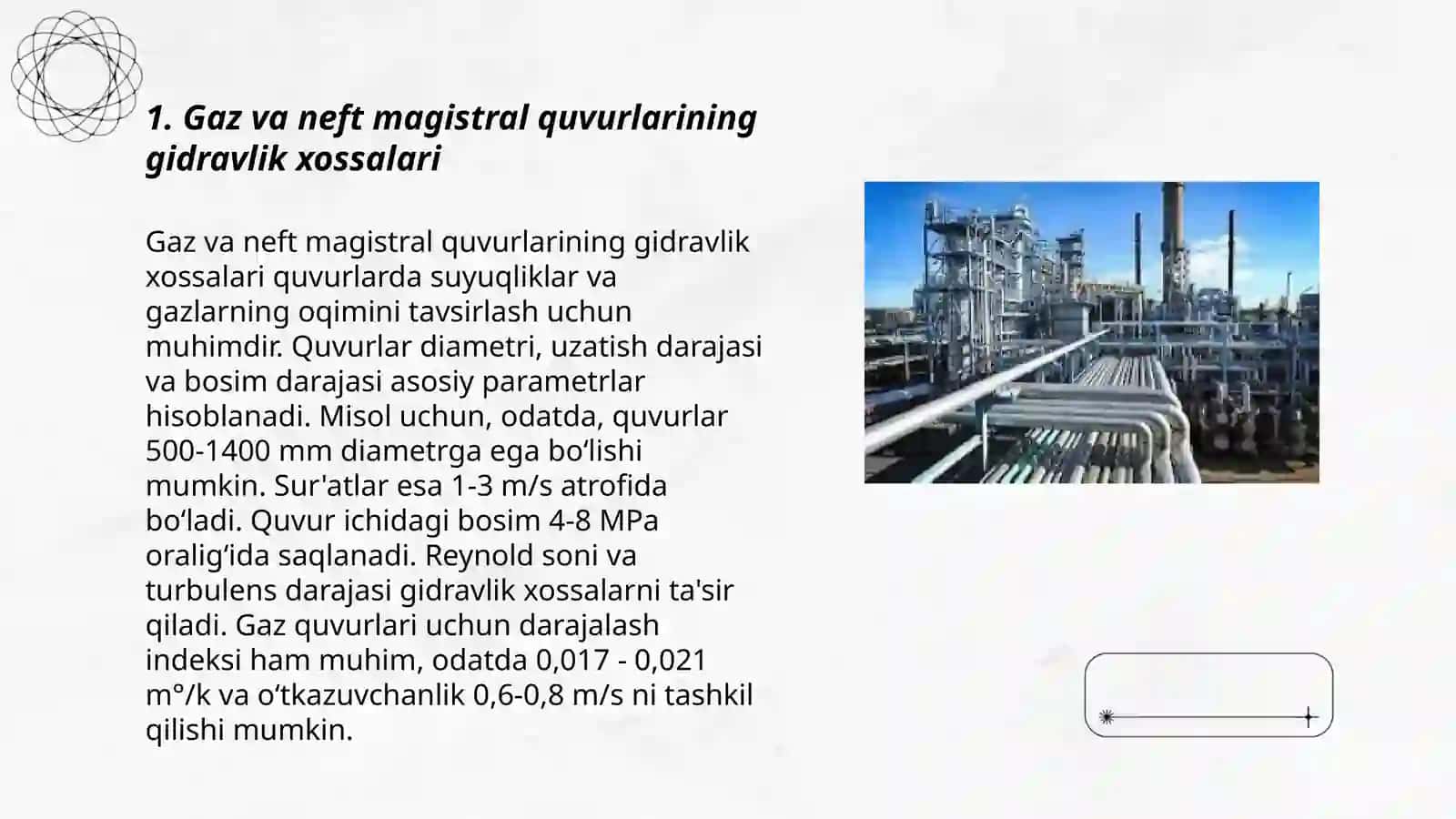 Gaz va neft magistral quvurlarning gidravlik hisobi 3