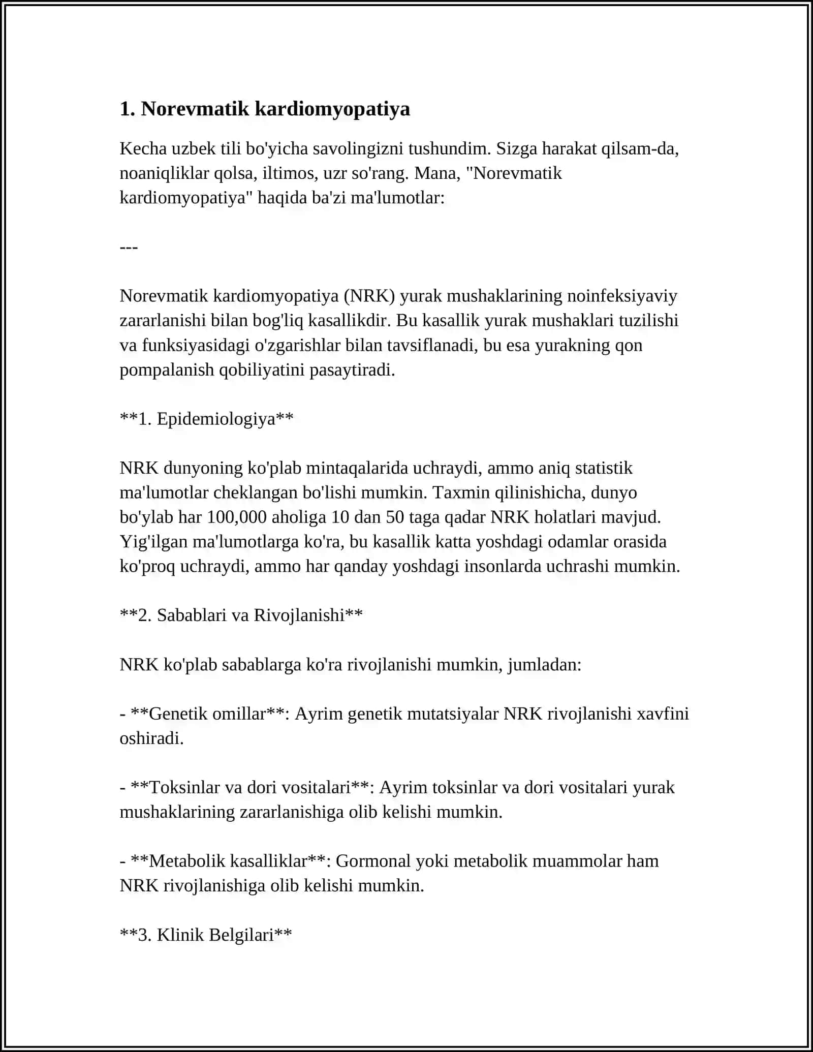 NOREVMATIK KARDITLAR KLINIK XUSUSIYATLARI 3