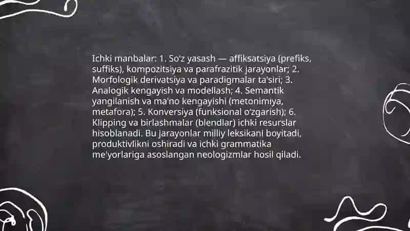 Lug'aviy sath taraqqiyotining ichki va tashqi manbalari 3