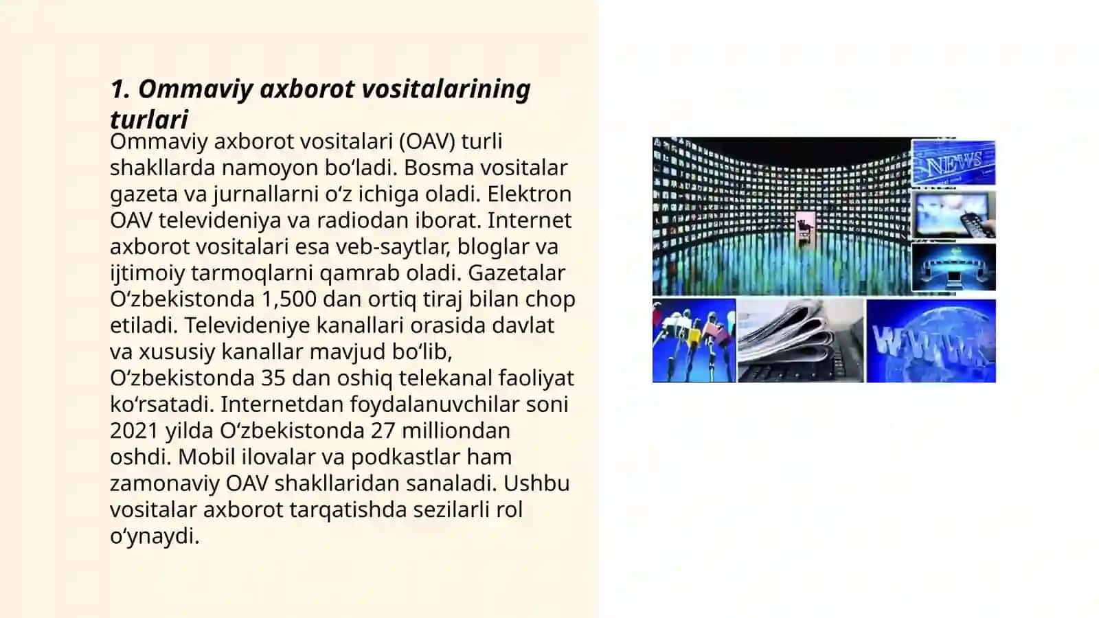 Ommaviy axborot vositalari tushunchasi 3
