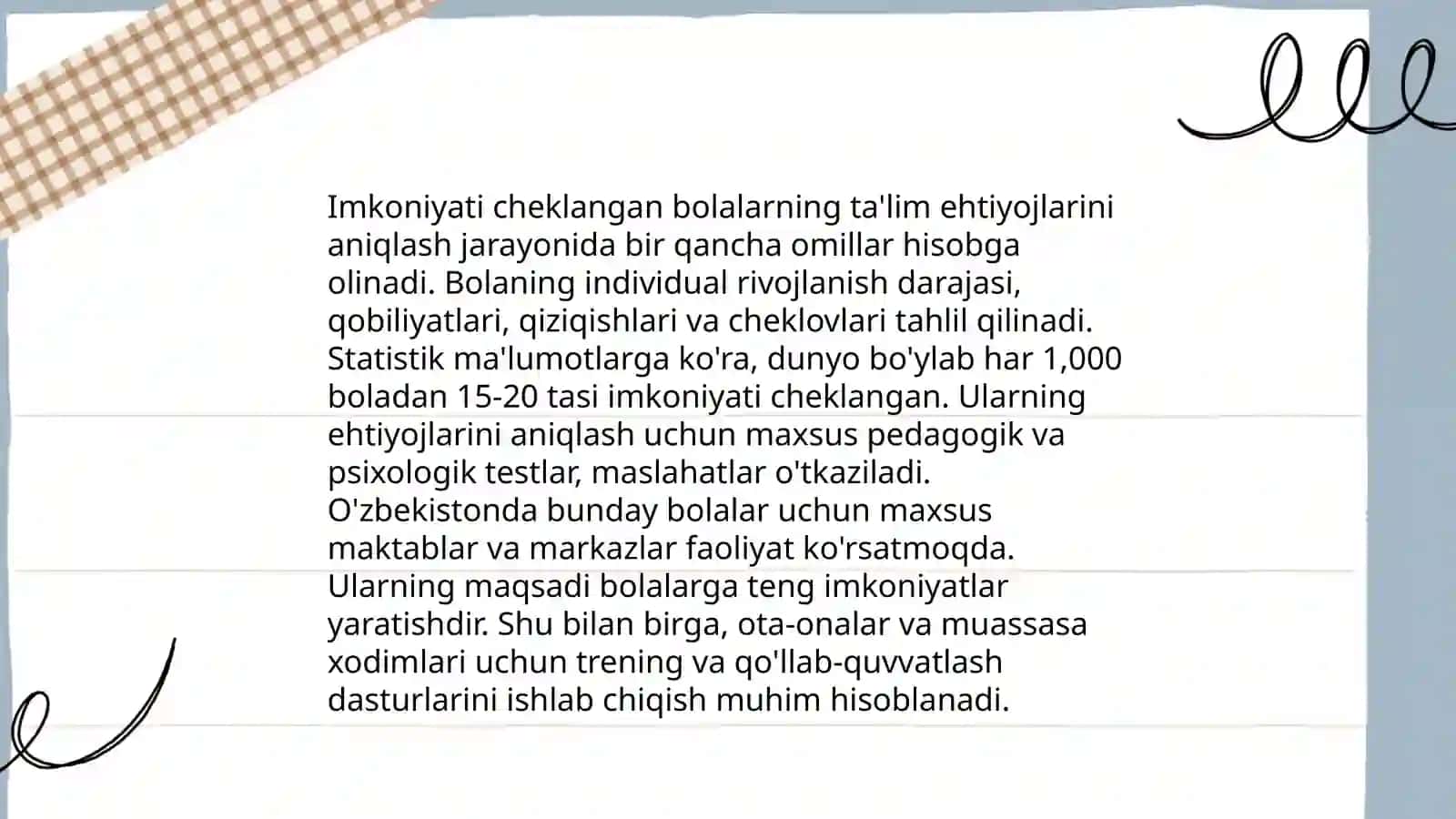 Imkoniyati cheklangan bolalarning ta'lim ehtiyojlarini aniqlash 3