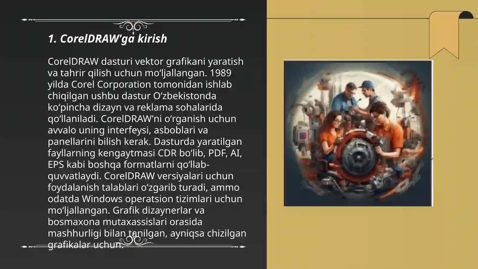 CorelDraw Graphics Suite amaliy dasturlar paketi 3