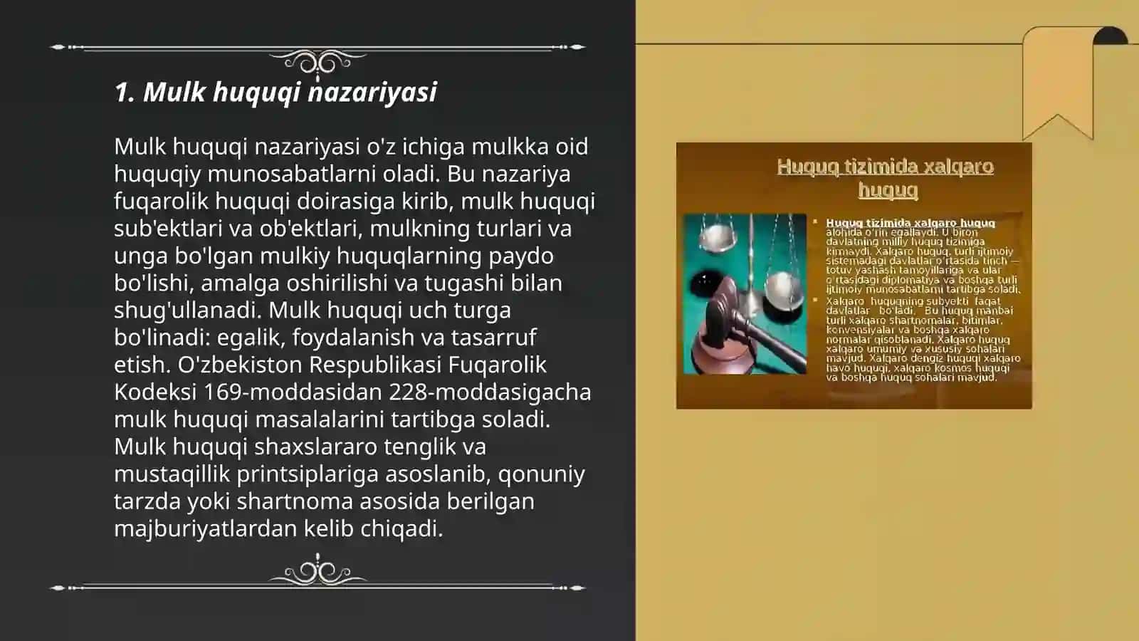 Tabiiy resurslarga nisbatan mulk huquqi tushunchasi va xususiyatlari 3