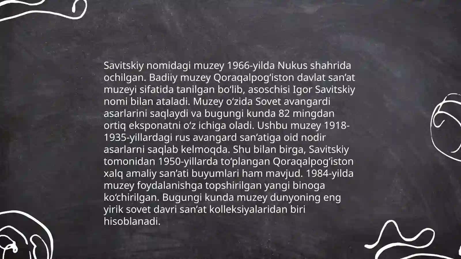 Savitskiy nomidagi Nukus Davlat san'at muzeyiga sayohat 3