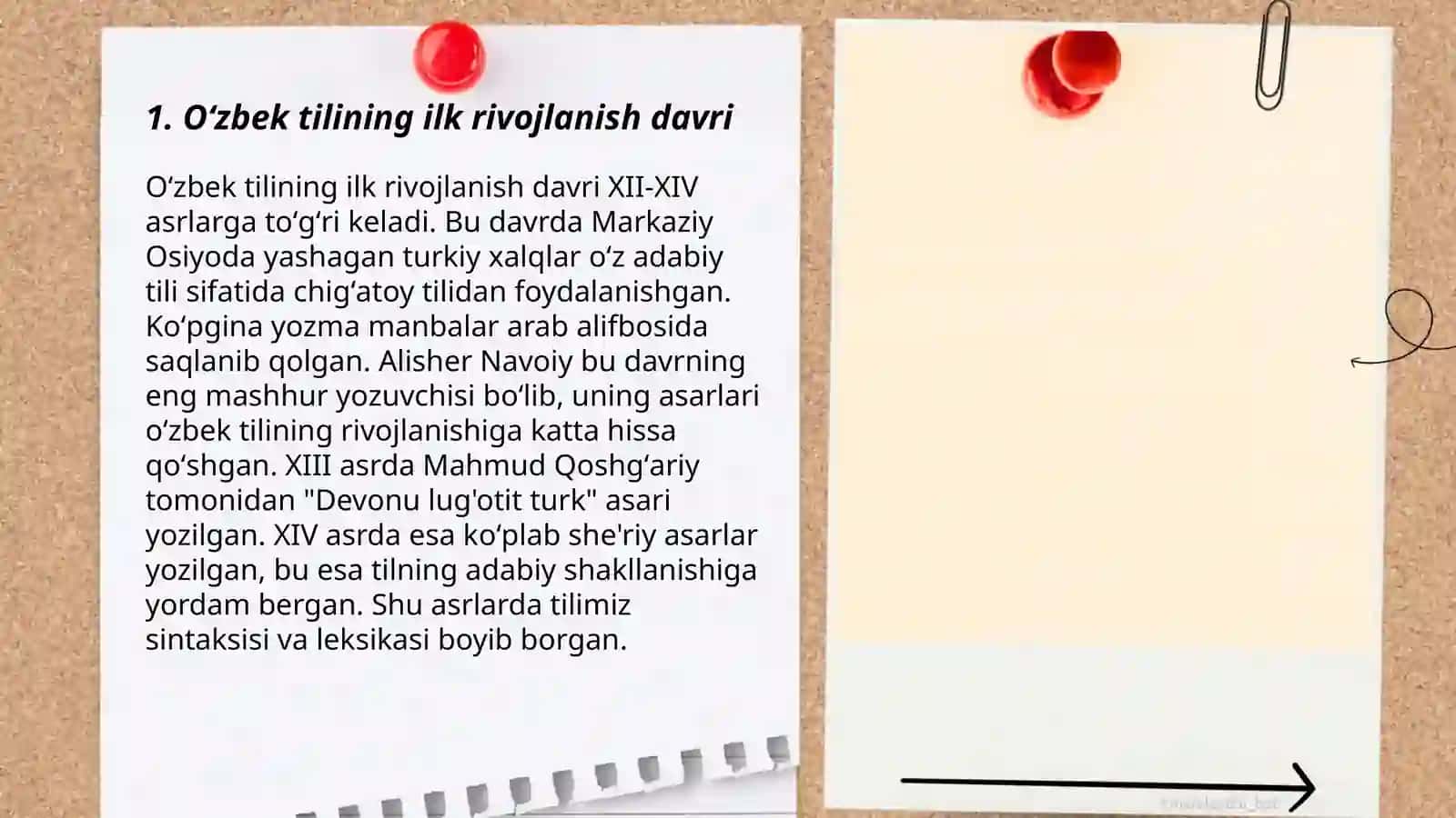 Ózbek tilining rivojlanish bosqichlari 3