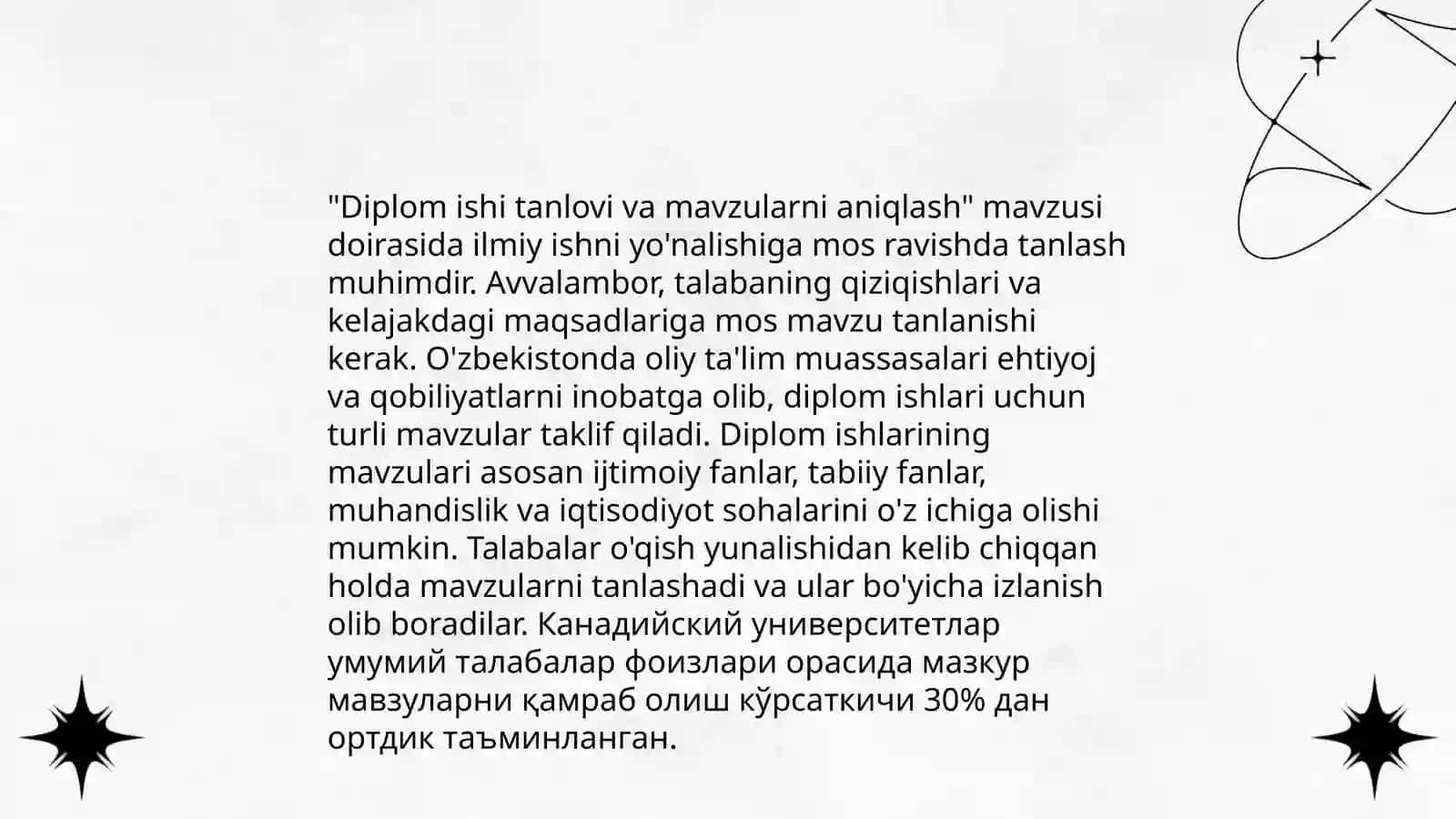 Diplom ishi va dissertatsiya yozish strukturalari va unga quyilgan talablar 3