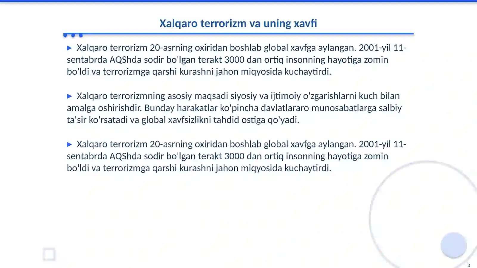 Terrorizmga qarshi kurash tajribasi 3