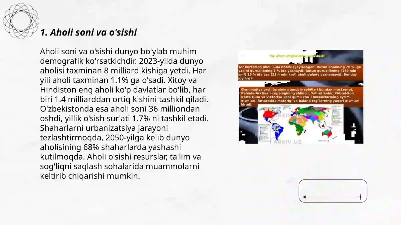 Dunyo aholi geografiyasi 3