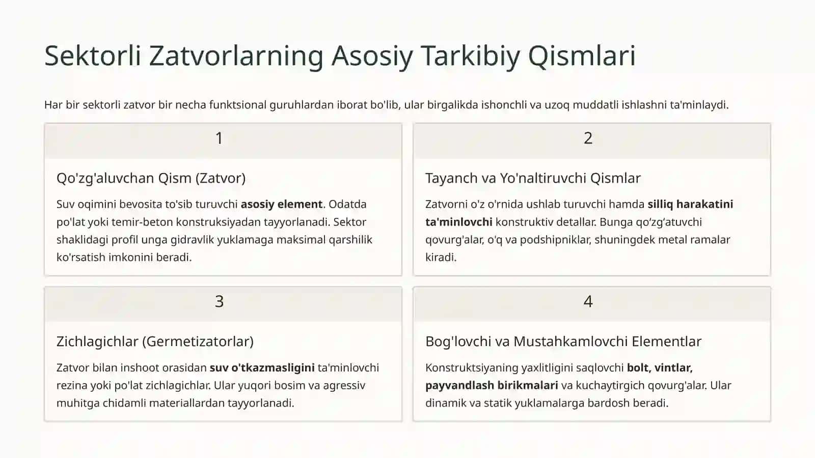 Sektorli Zatvorlarning Tarkibiy Qismlari va Konstruktiv Xususiyatlari 3