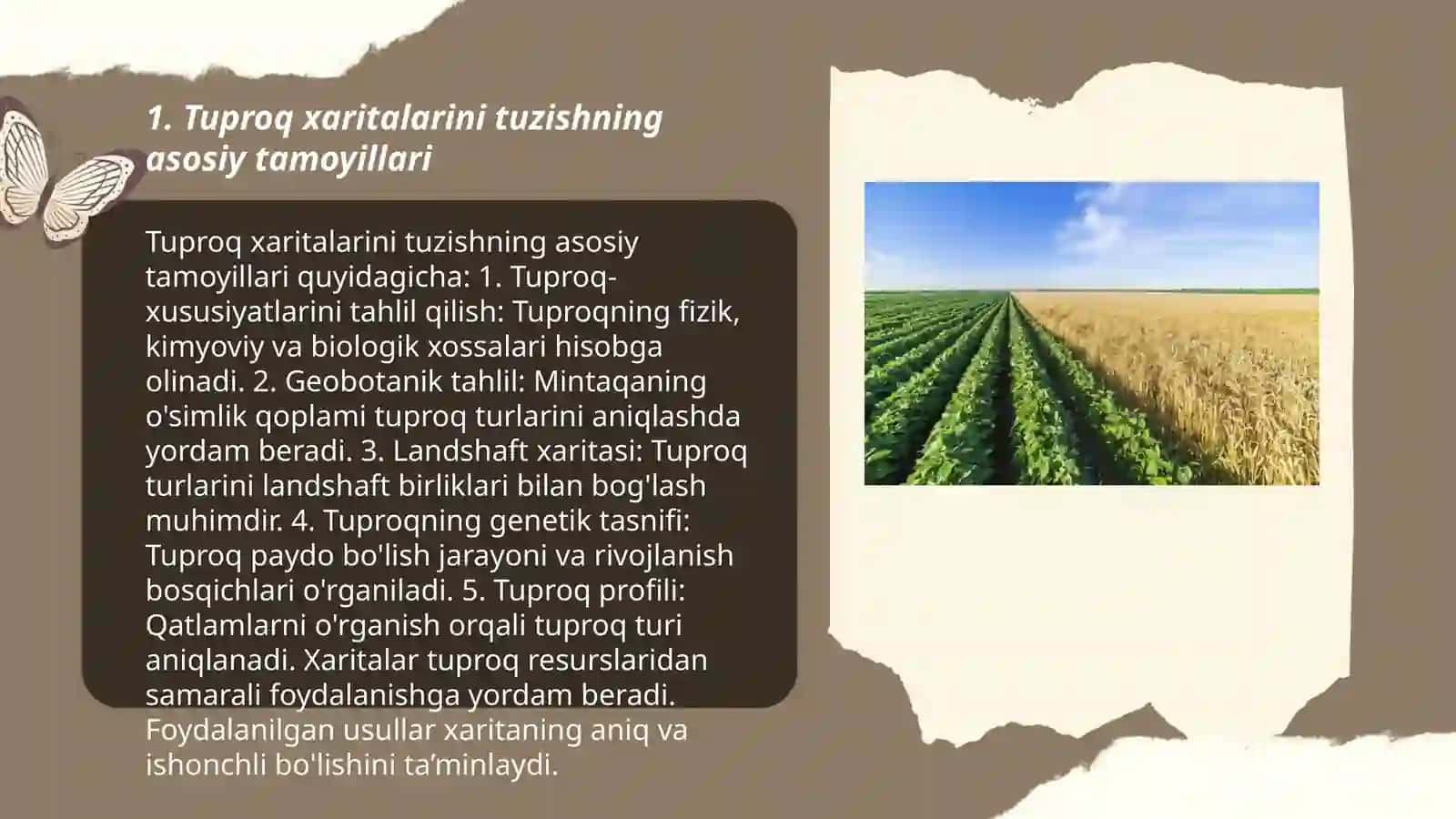 Tuproq xaritalari va ulardan qishloq xo'jaligida foydalanish 3