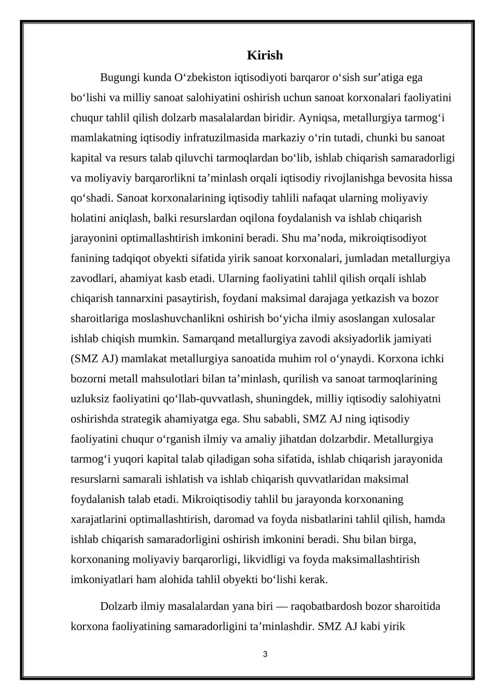 SMZ AJ ning iqtisodiy va moliyaviy tahlili 3