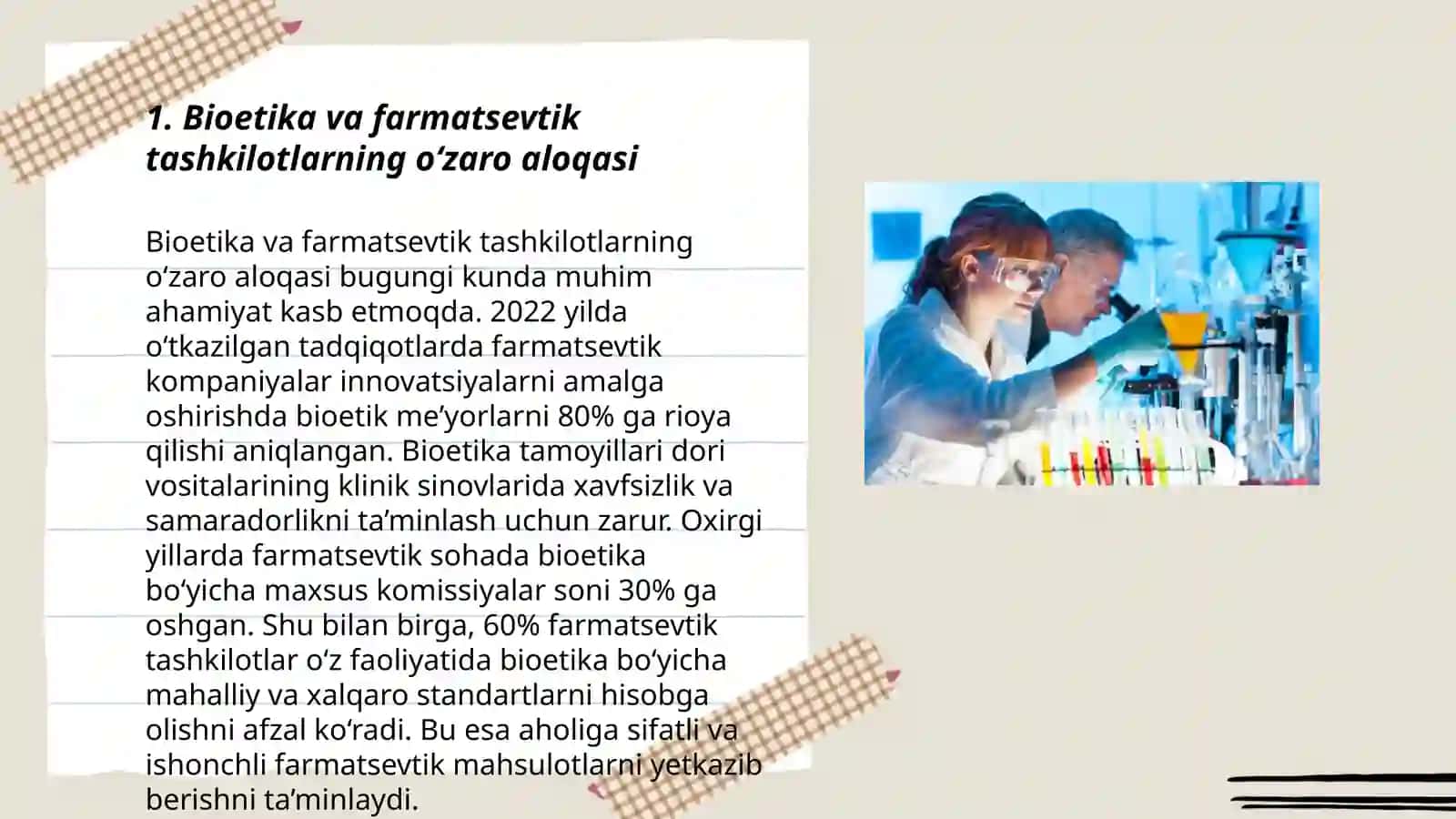 Farmatsevtik tashkilot jamoasida bioetik munosabatlarning ko‘rinishi 3