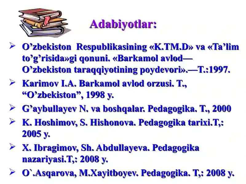 O’zbekiston Respublikasining uzluksiz ta’lim tizimi 3