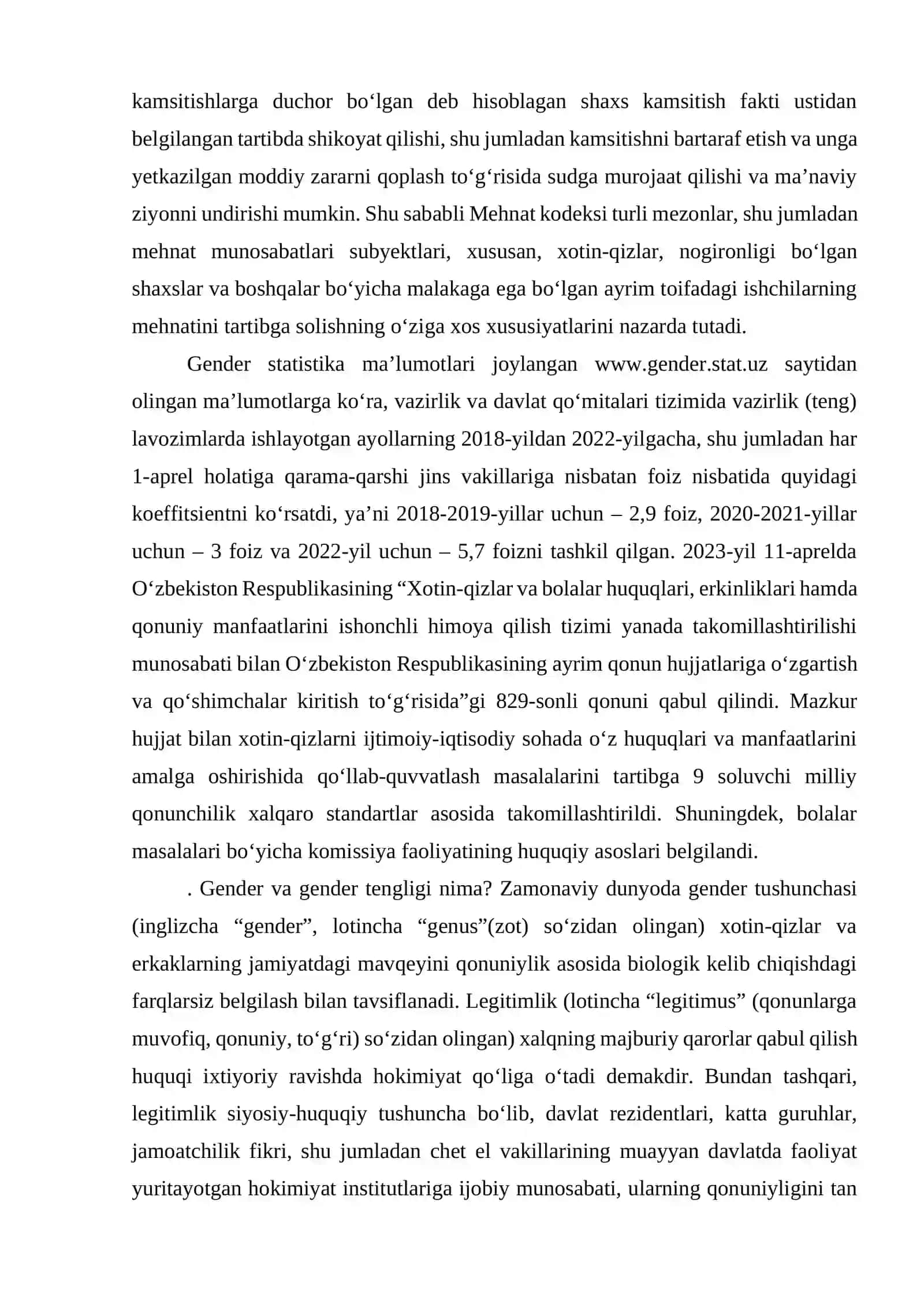 Mehnat va mulkiy sohalarda huquqlar tengligi va uni ta’minlash 3