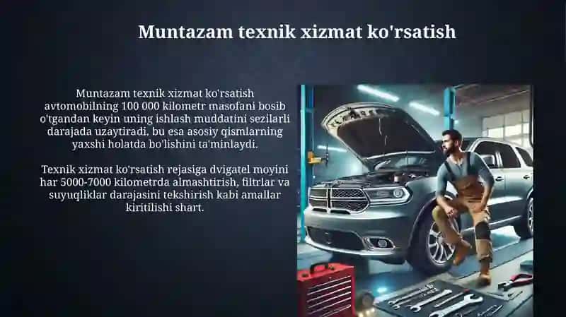 Avtomobil transporti vositalarining xizmat muddatini oshirish usullari 3